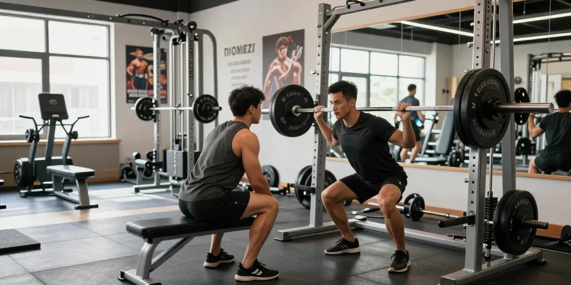 Selliza Shop - Fitnessbegeisterte trainieren mit Steroiden in einer modernen Fitnessstudio-Umgebung.
