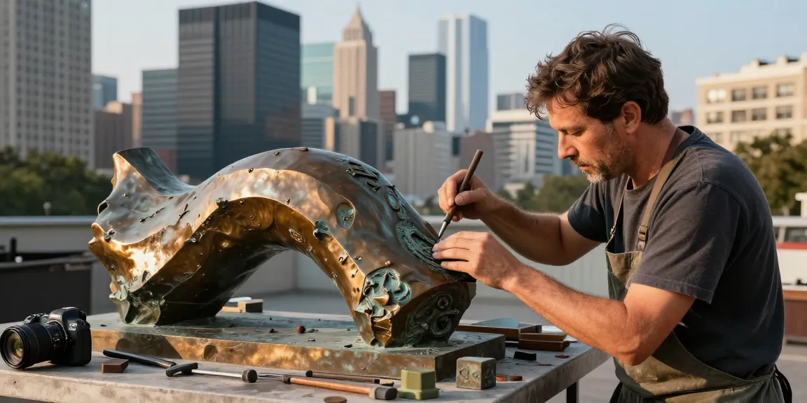 Prototypenbau bei der Erstellung einer Skulptur in Frankfurt am Main.