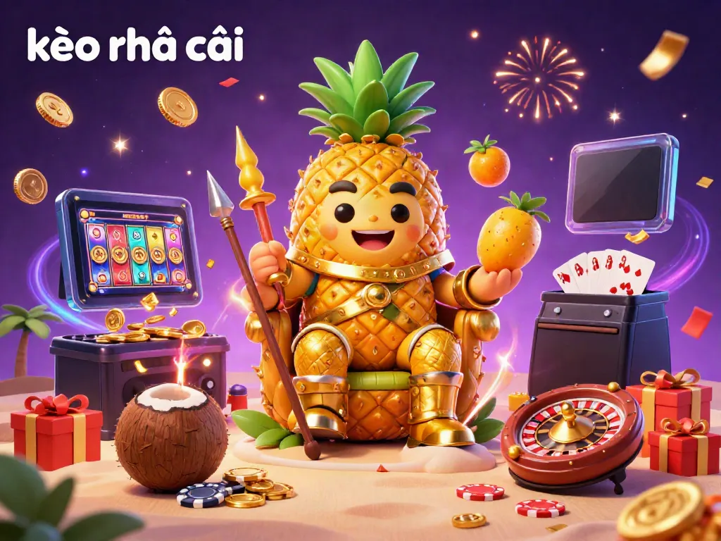 Engage in thrilling action with kèo nhà cái in this vibrant casino-themed illustration.