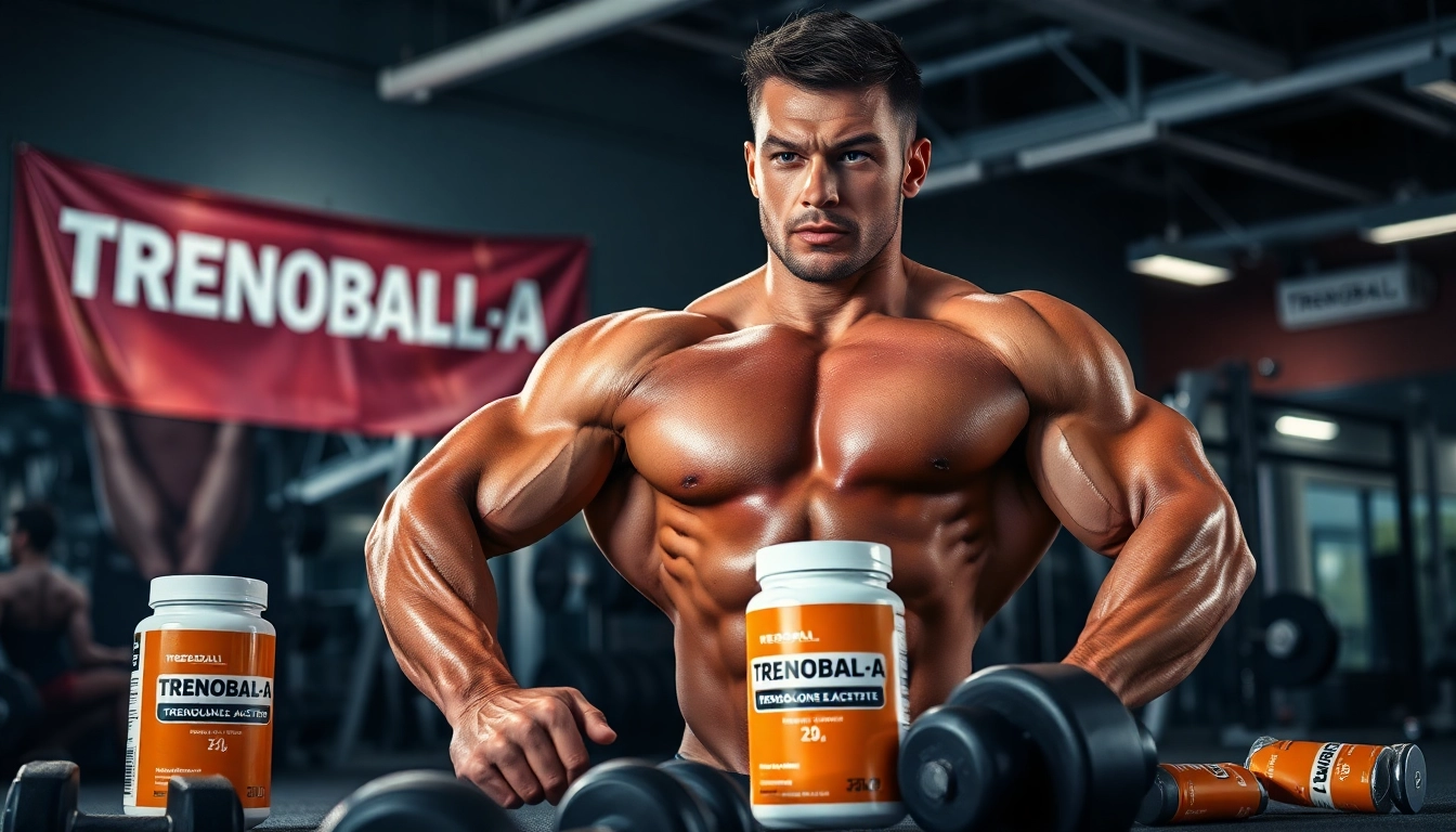 Trenobal-A Trenbolone Acetate visible during a workout showcasing strength training