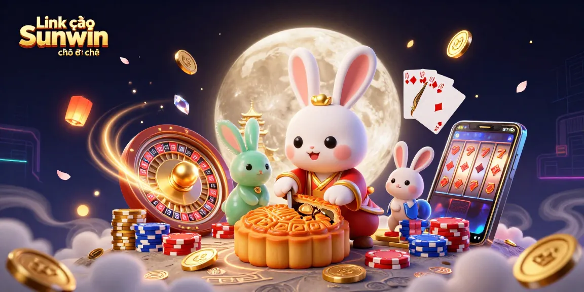 Experience thrilling gaming with Link vào Sunwin chính thức as a moon rabbit reveals poker chips.