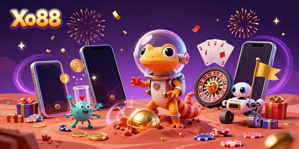 Xo88 transforms into a Martian casino adventure with golden winnings and thrilling games.