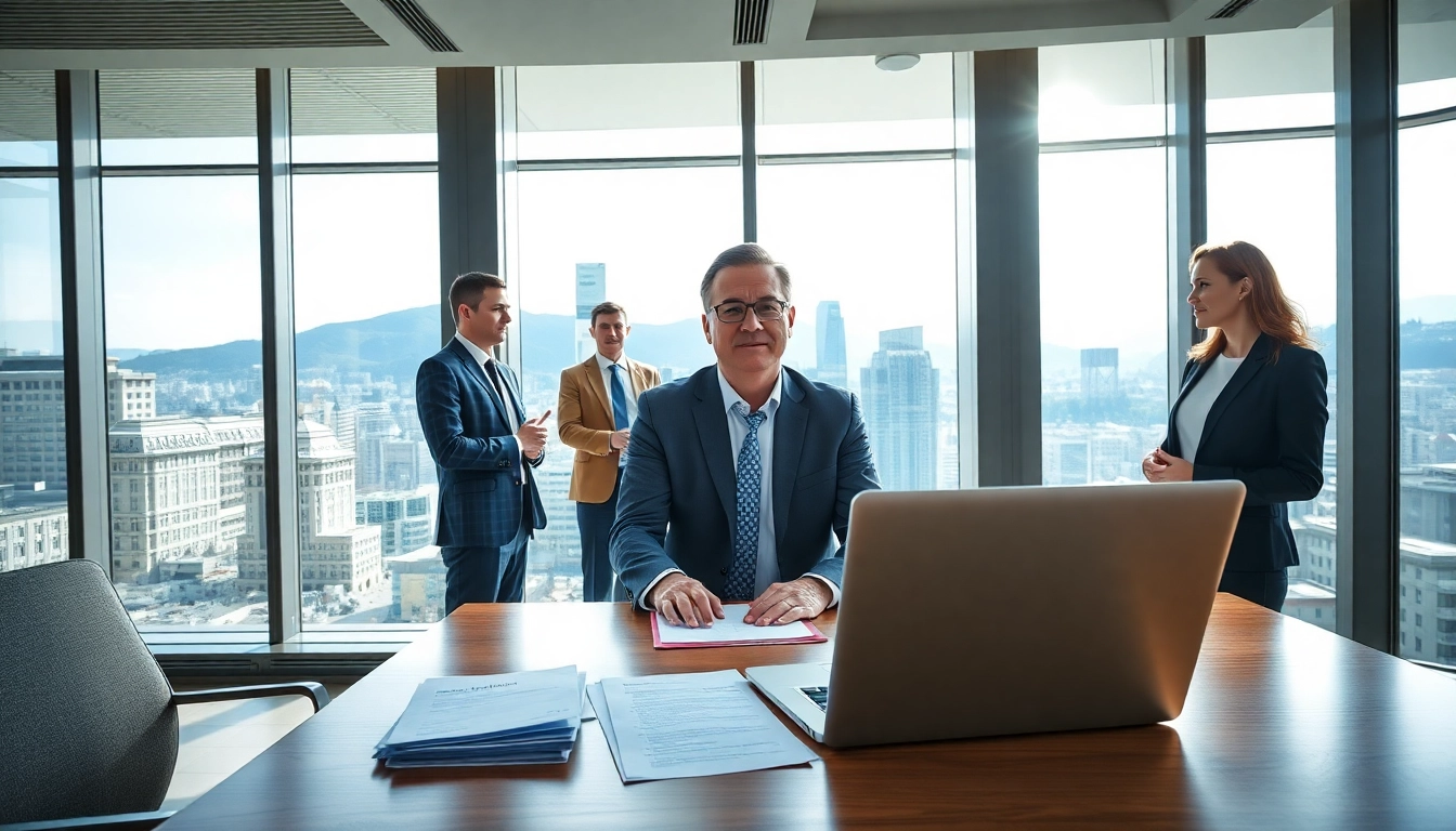 Headhunter Schweiz vermittelt professionelle Talente in einer dynamischen Büroumgebung.